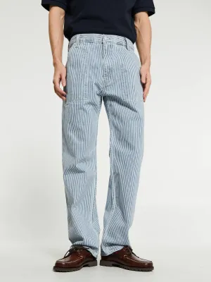555 Relaxed Straight Utility Jeans in The Road Again Blue