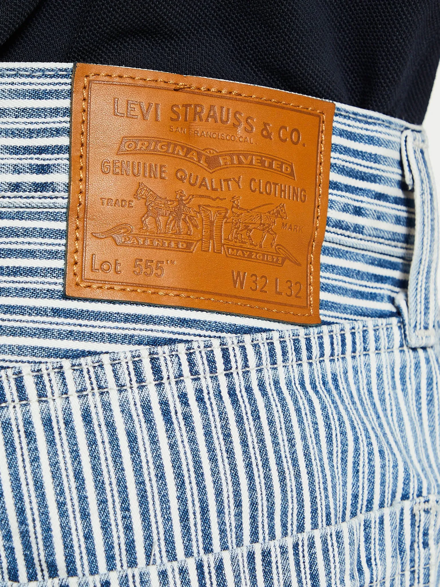555 Relaxed Straight Utility Jeans in The Road Again Blue