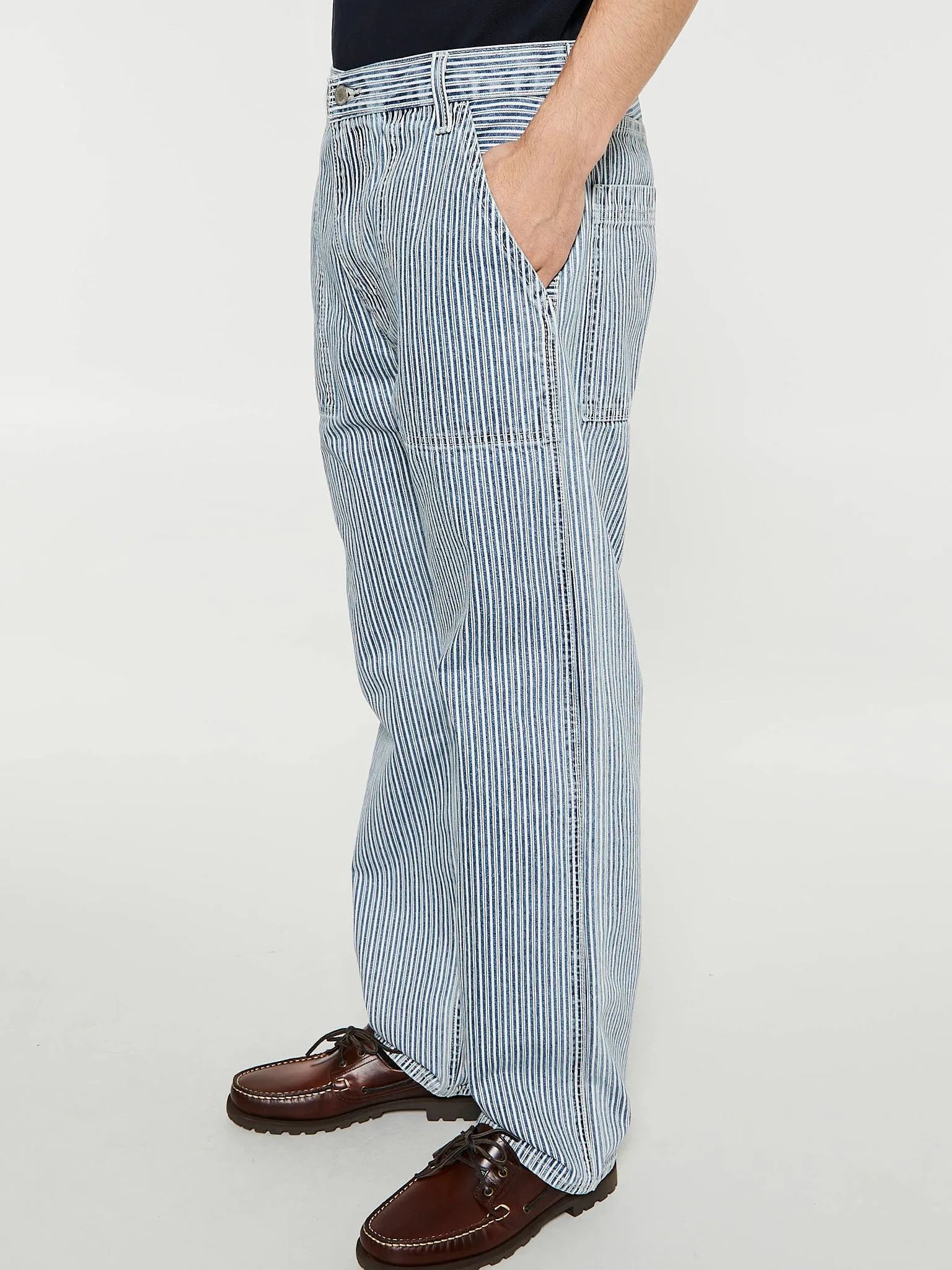 555 Relaxed Straight Utility Jeans in The Road Again Blue