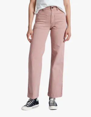 ASKK NY Washed Twill Sailor Pants in Dusty Rose