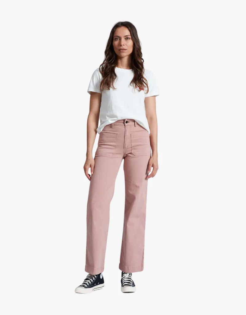 ASKK NY Washed Twill Sailor Pants in Dusty Rose