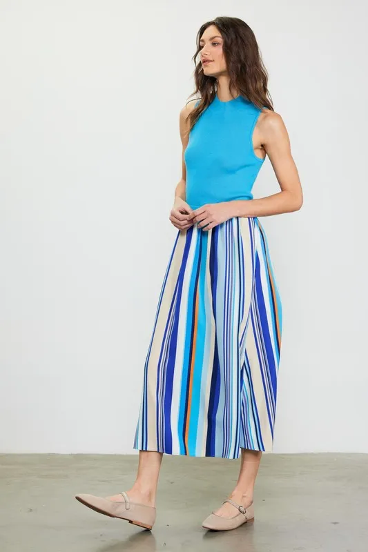 Blue Skies Mock Neck Dress