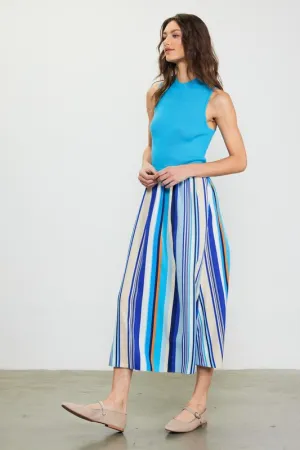 Blue Skies Mock Neck Dress