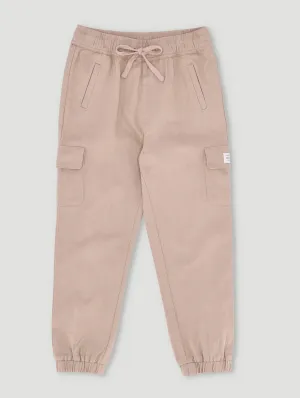 Boys Taupe Woven Jogger