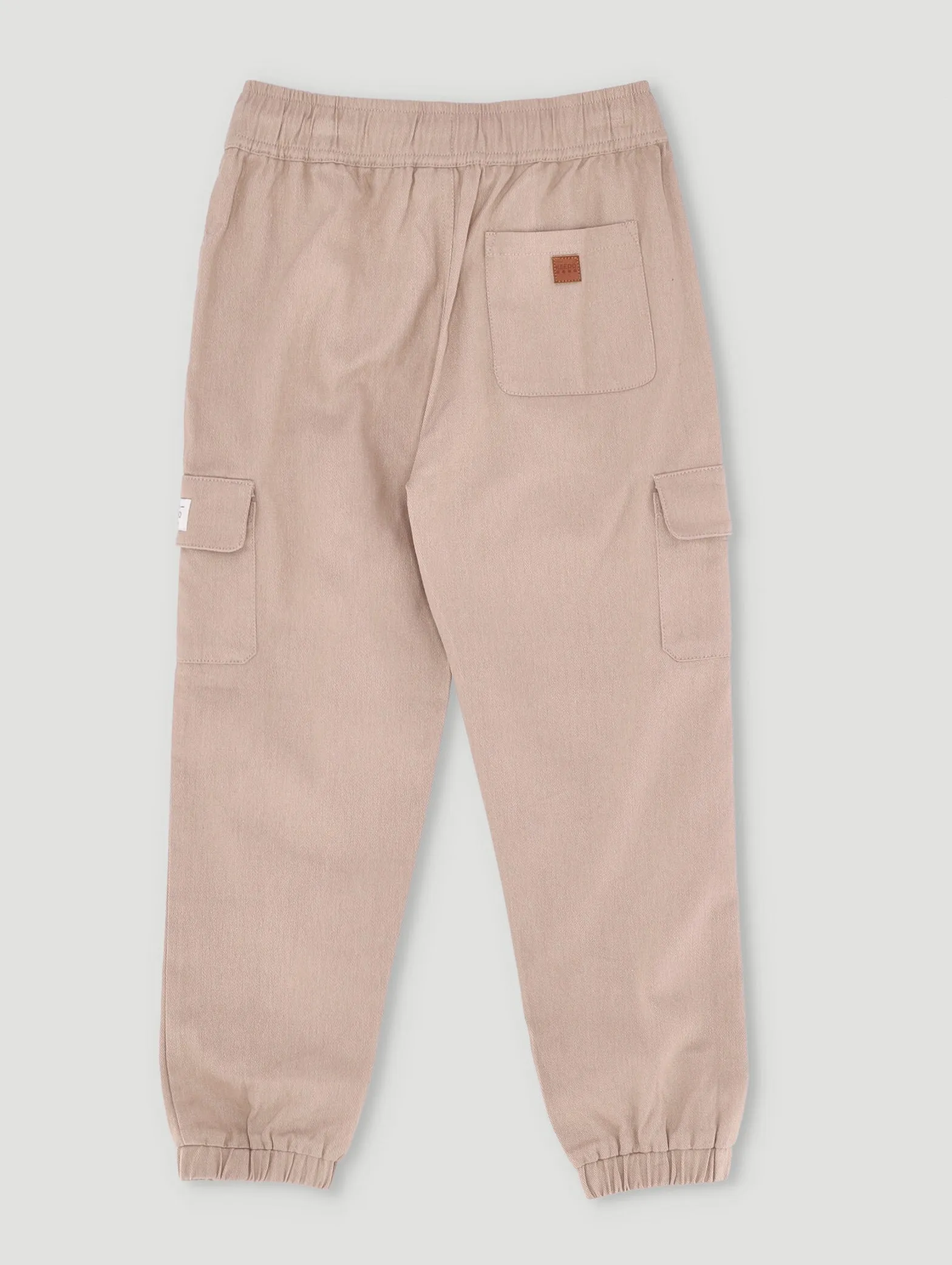 Boys Taupe Woven Jogger