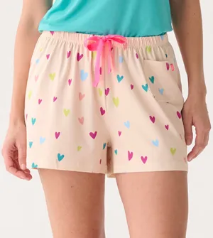 Capelton Road PJ Shorts In A Bag - Jelly Bean Hearts