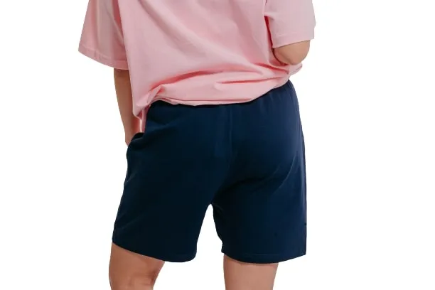 Colorful Comfy Sweatshorts-Navy