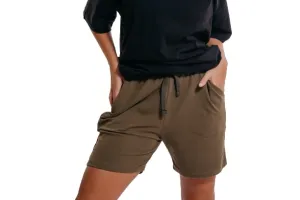 Colorful Comfy Sweatshorts-Olive