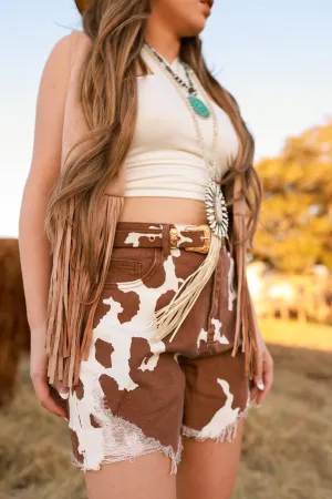 Cow Print Shorts