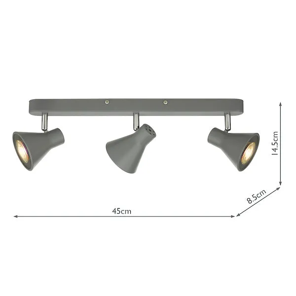 Dar Diza 3 Light Bar Spotlight Matt Grey
