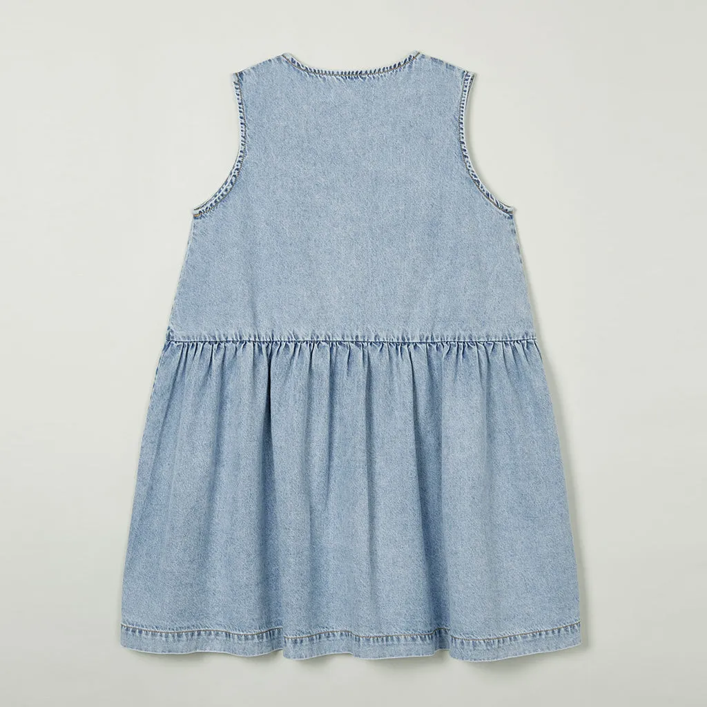 Dress Button Fade Out Blue