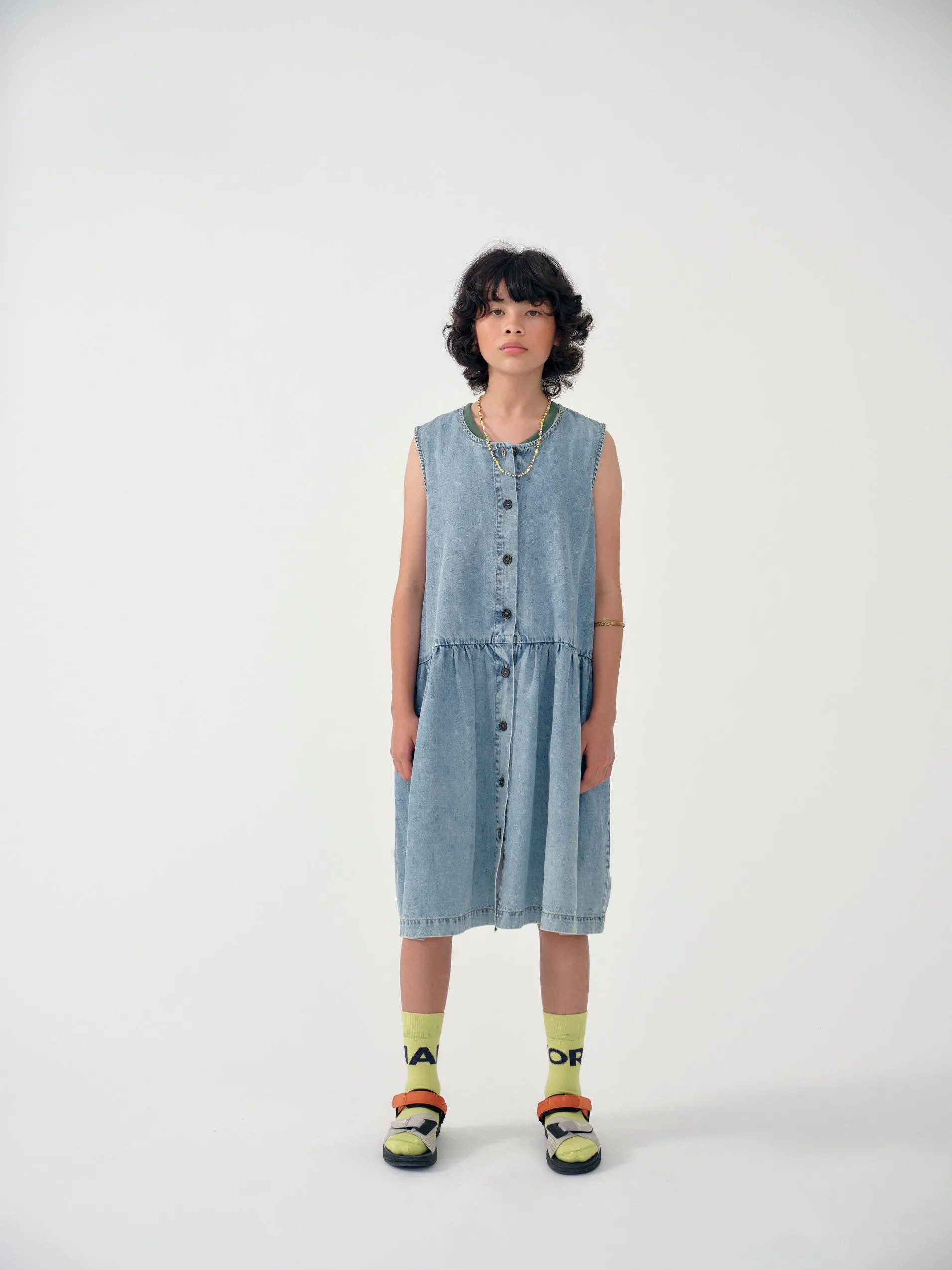 Dress Button Fade Out Blue