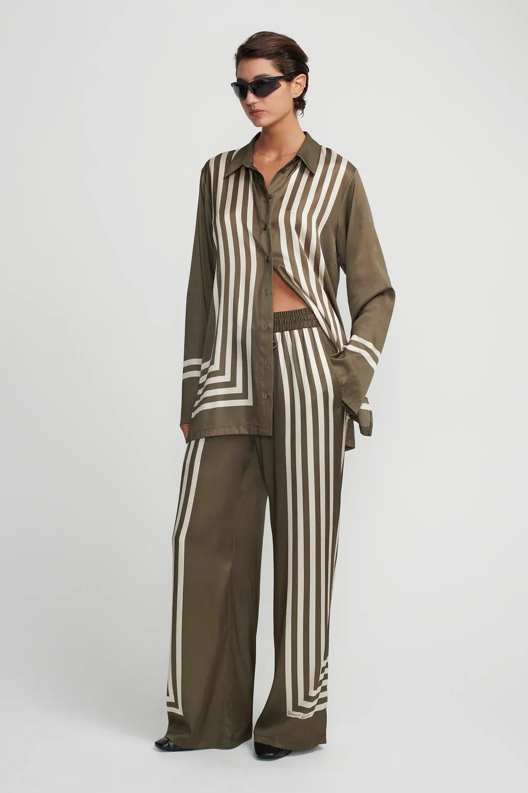 EMPRESS PANT MOSS STRIPE