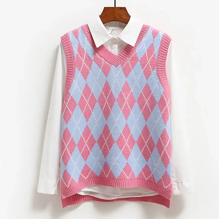Fashion Casual Tank Tops Pullover Elasticity Sweater Spring Sleeveless V-Neck