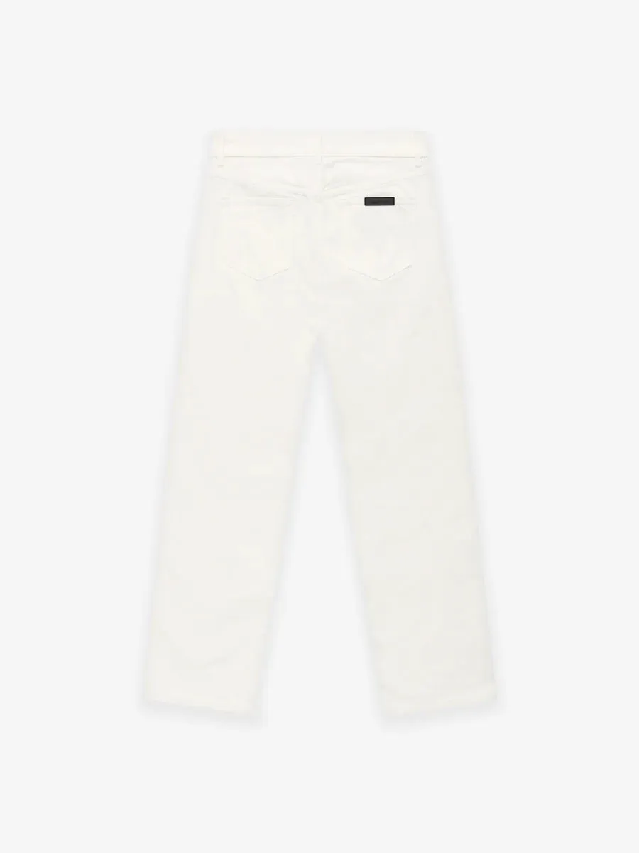 Fear of God Essentials Relaxed 5 Pocket Jeans in Cloud Dancer