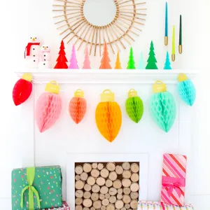Giant Christmas String Light bulb honeycomb set