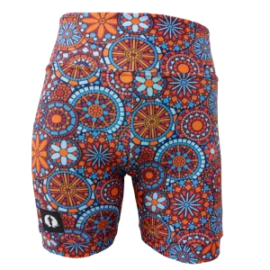 High Waist Funky Pants - Colourful Mosaic