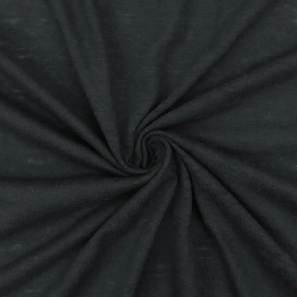 Iron Gray Slub Stretch Jersey Knit Fabric