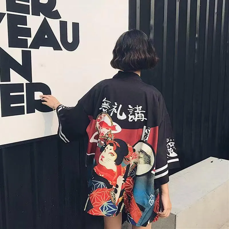 K10-Kimono Cardigan Cute Tops