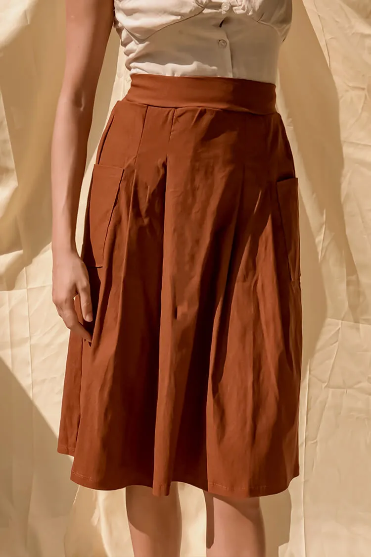 Kora Midi Skirt with Pockets
