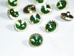 Light Green Circular Acrylic Buttons