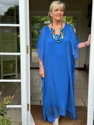 Lucia Silk Dress | Royal Blue