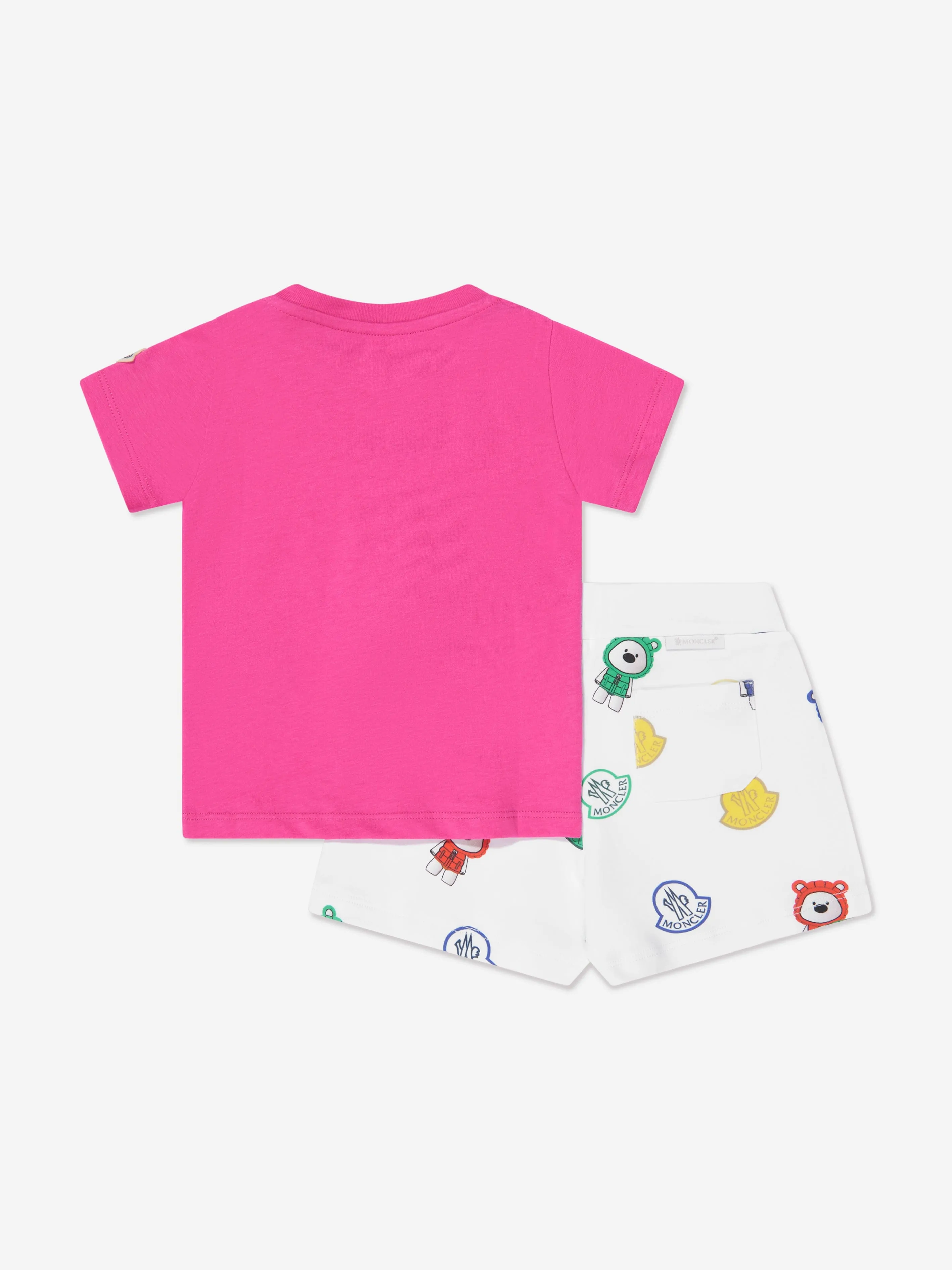Moncler Enfant Baby Girls T-Shirt And Shorts Set in Pink