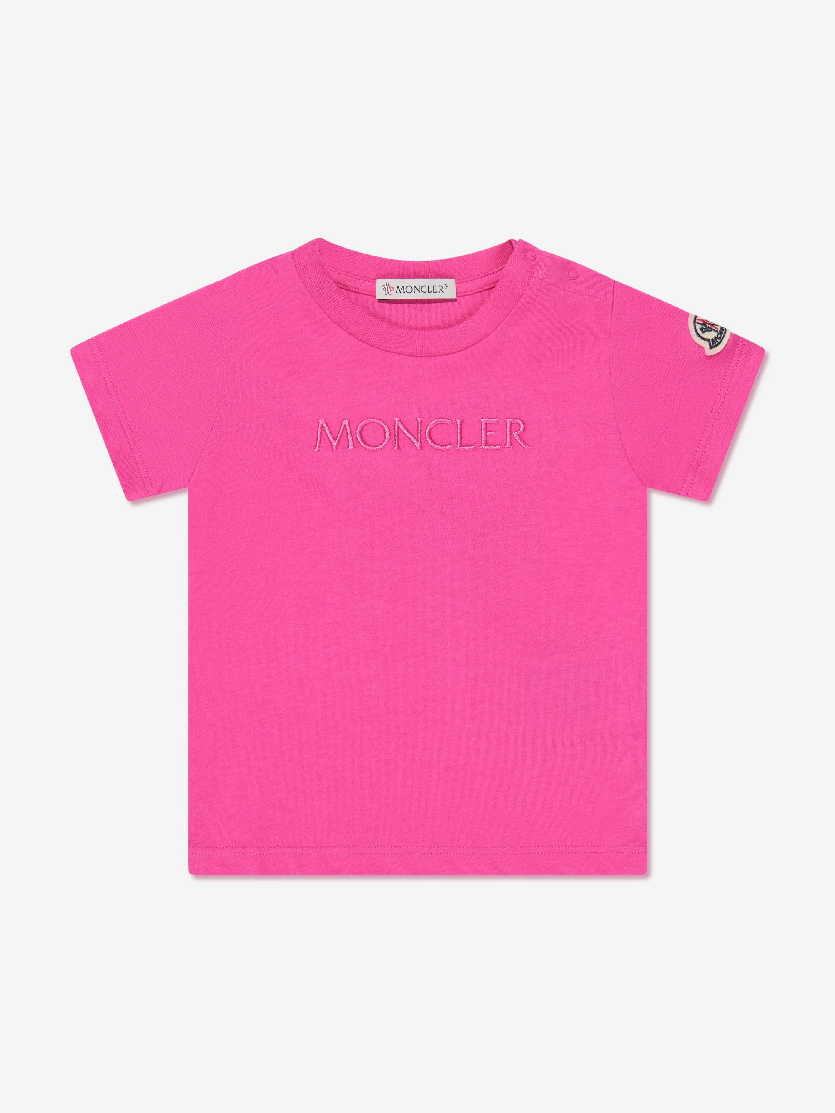 Moncler Enfant Baby Girls T-Shirt And Shorts Set in Pink