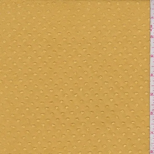 Mustard Clip Dot Knit Fabric