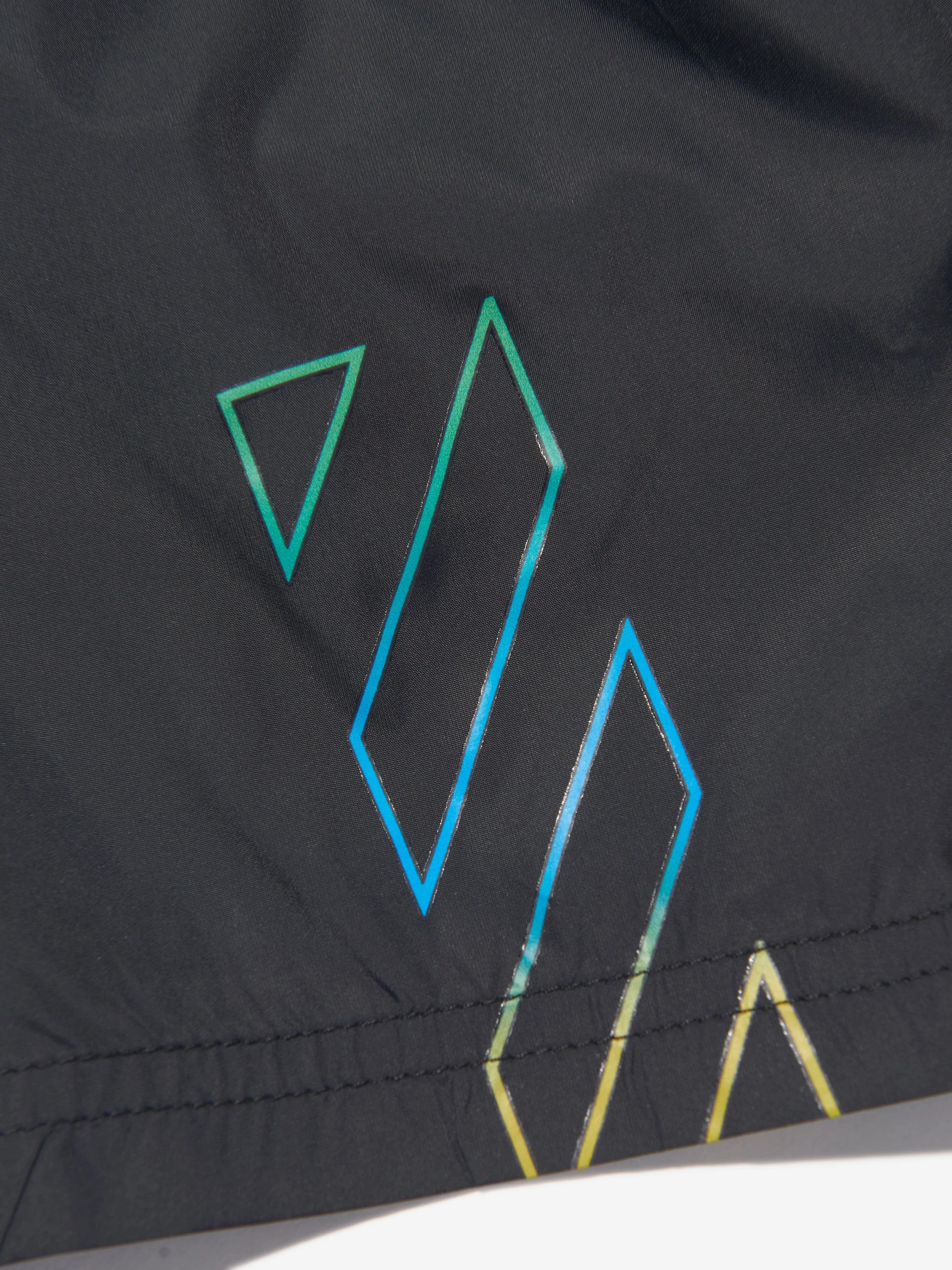 Off-White Boys Diagonal Logo Swim Shorts in Black