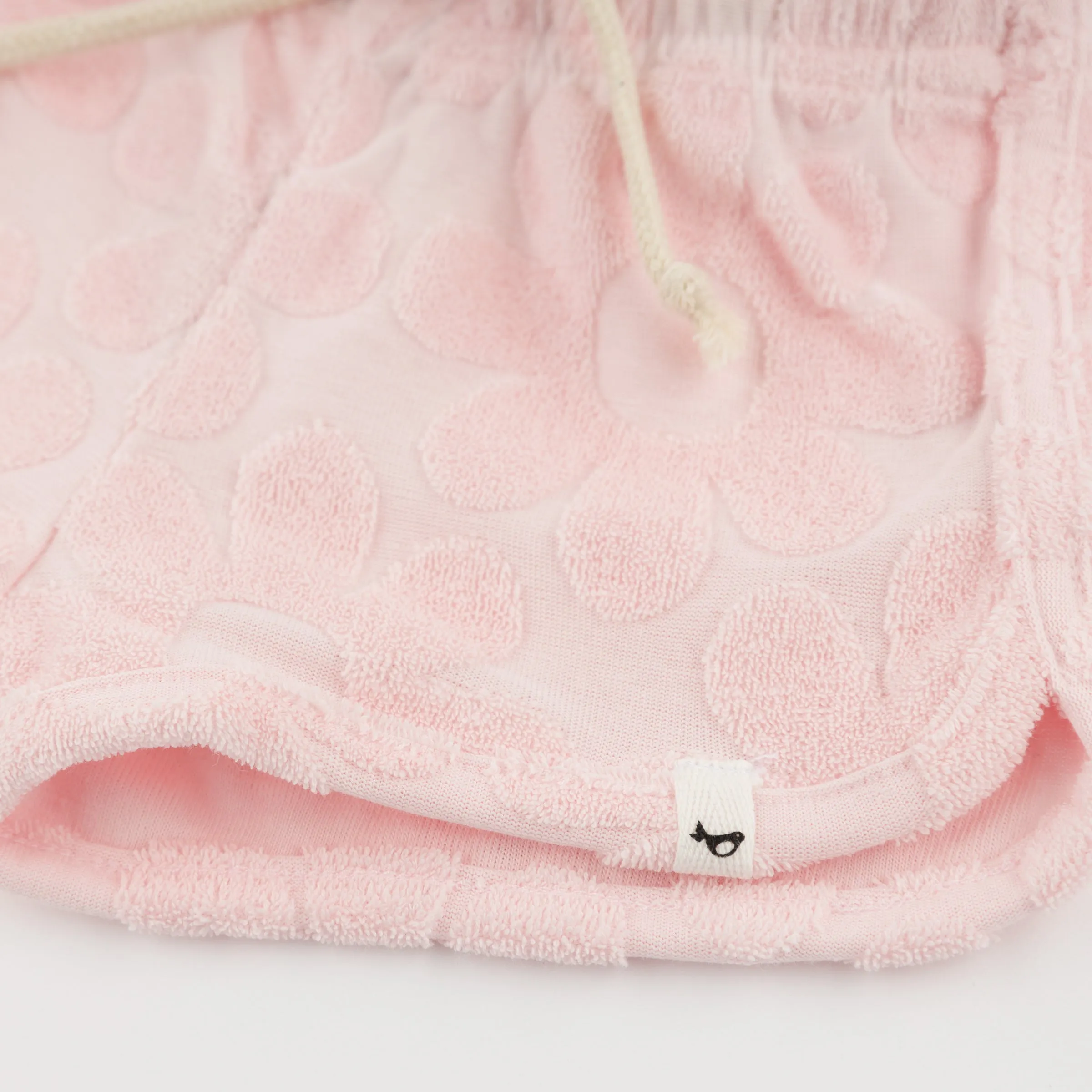 oh baby! Lottie Sculpted Terry Shorts - Daisies - Pale Pink
