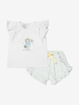 Paz Rodriguez Baby Girls Shorts Set in Multicolour