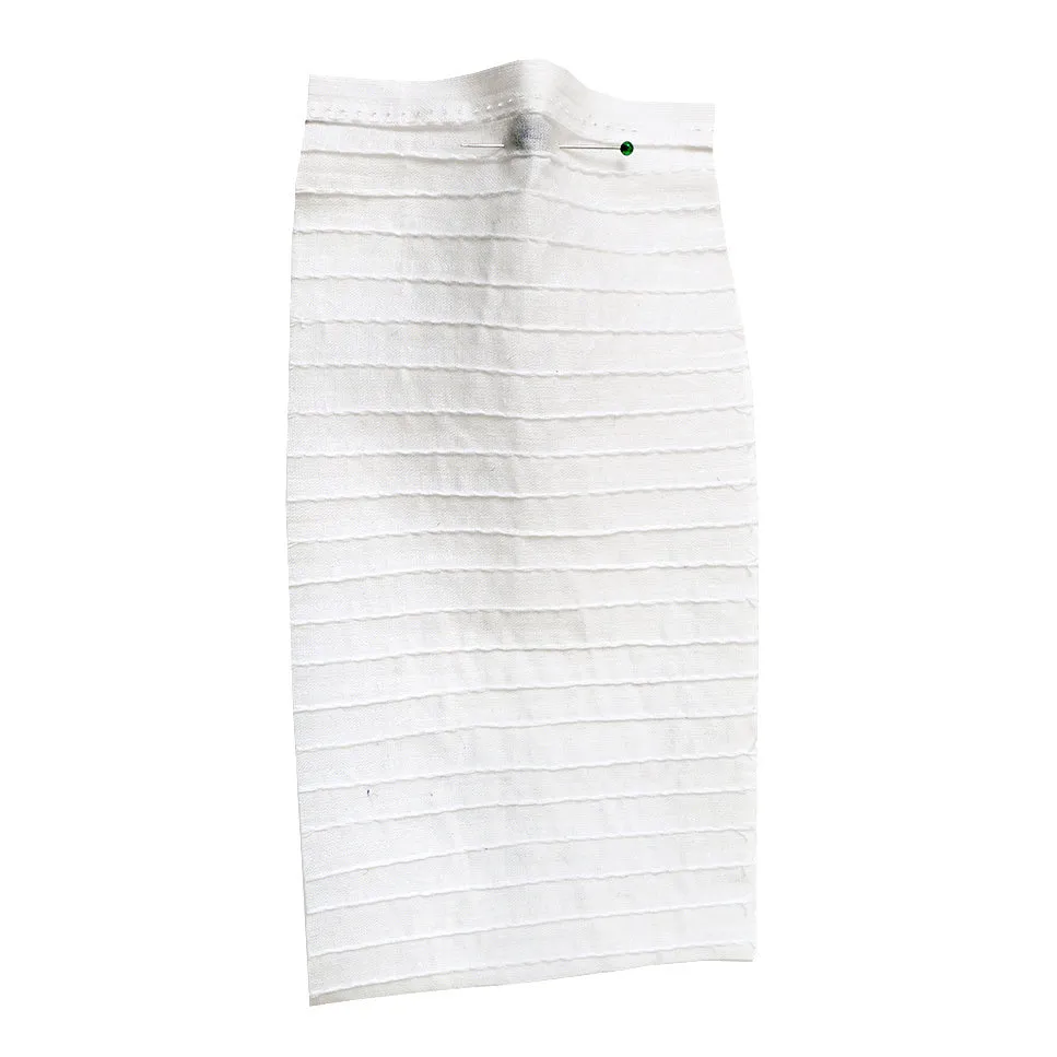 Pin Tuck Cotton White