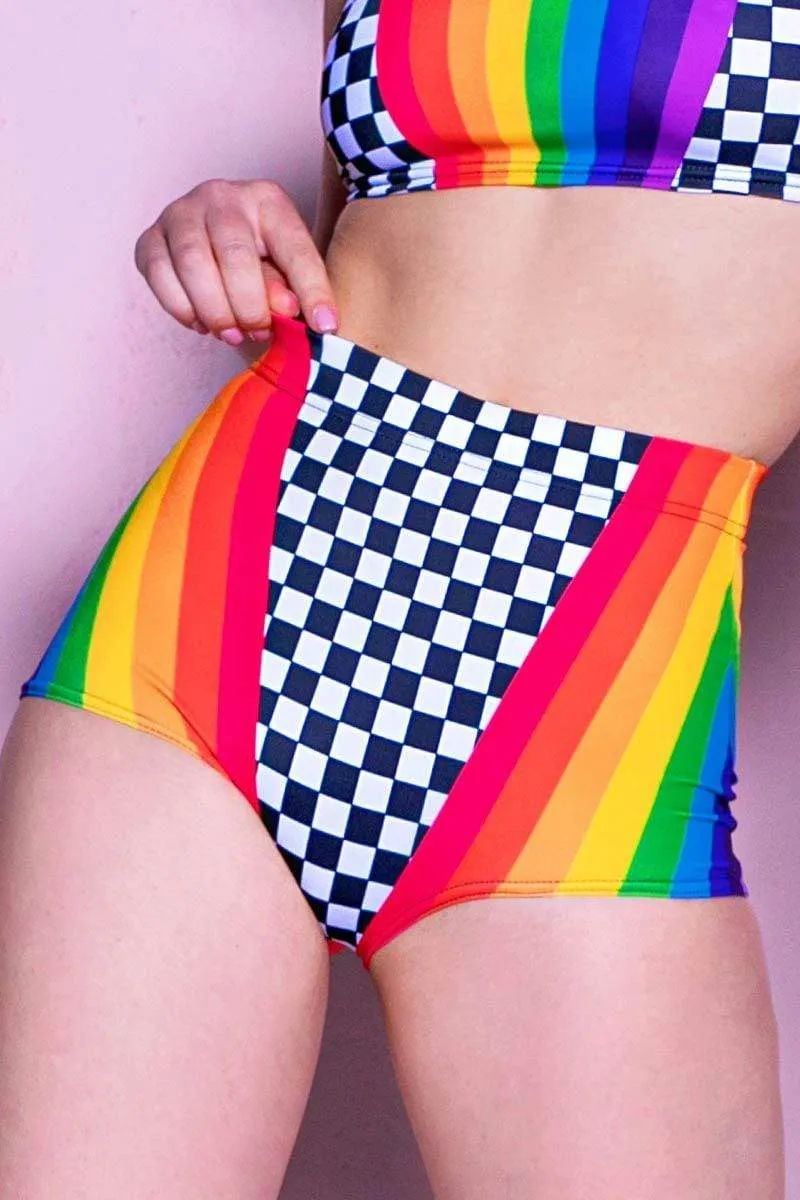 Rainbow Mate Booty Shorts