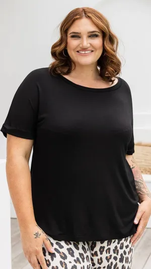 Relaxed Roll Sleeve Tee