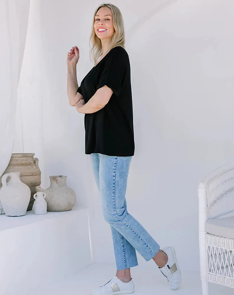 Relaxed Roll Sleeve Tee