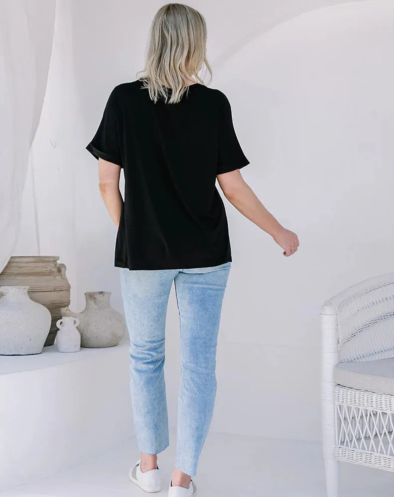 Relaxed Roll Sleeve Tee