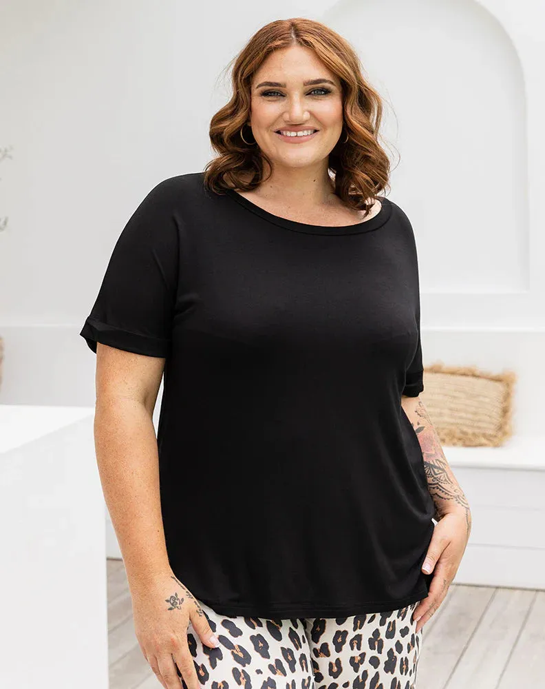 Relaxed Roll Sleeve Tee
