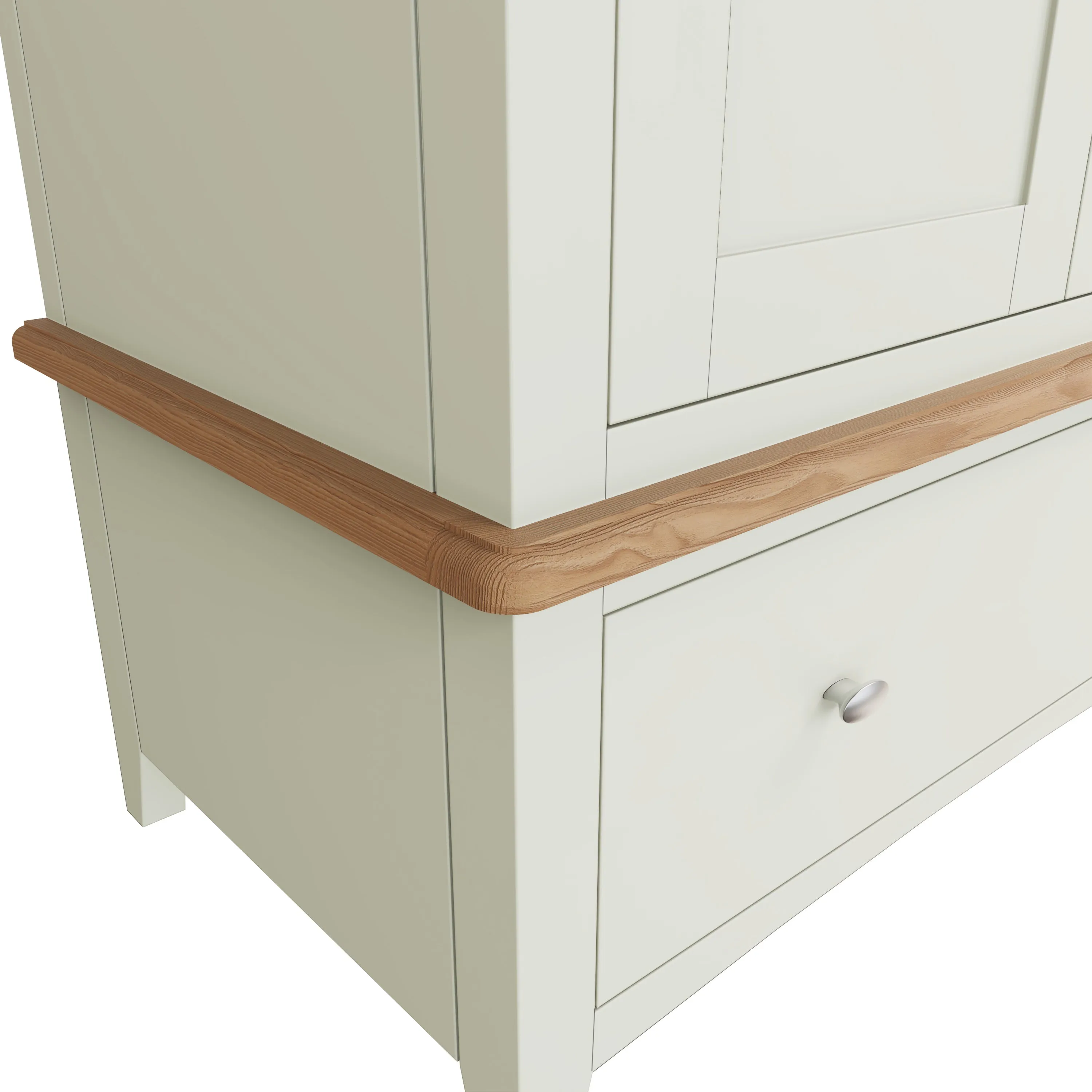 Salisbury Pure White Wardrobe 2 Door with Drawer 90 x 52 x 185 cm