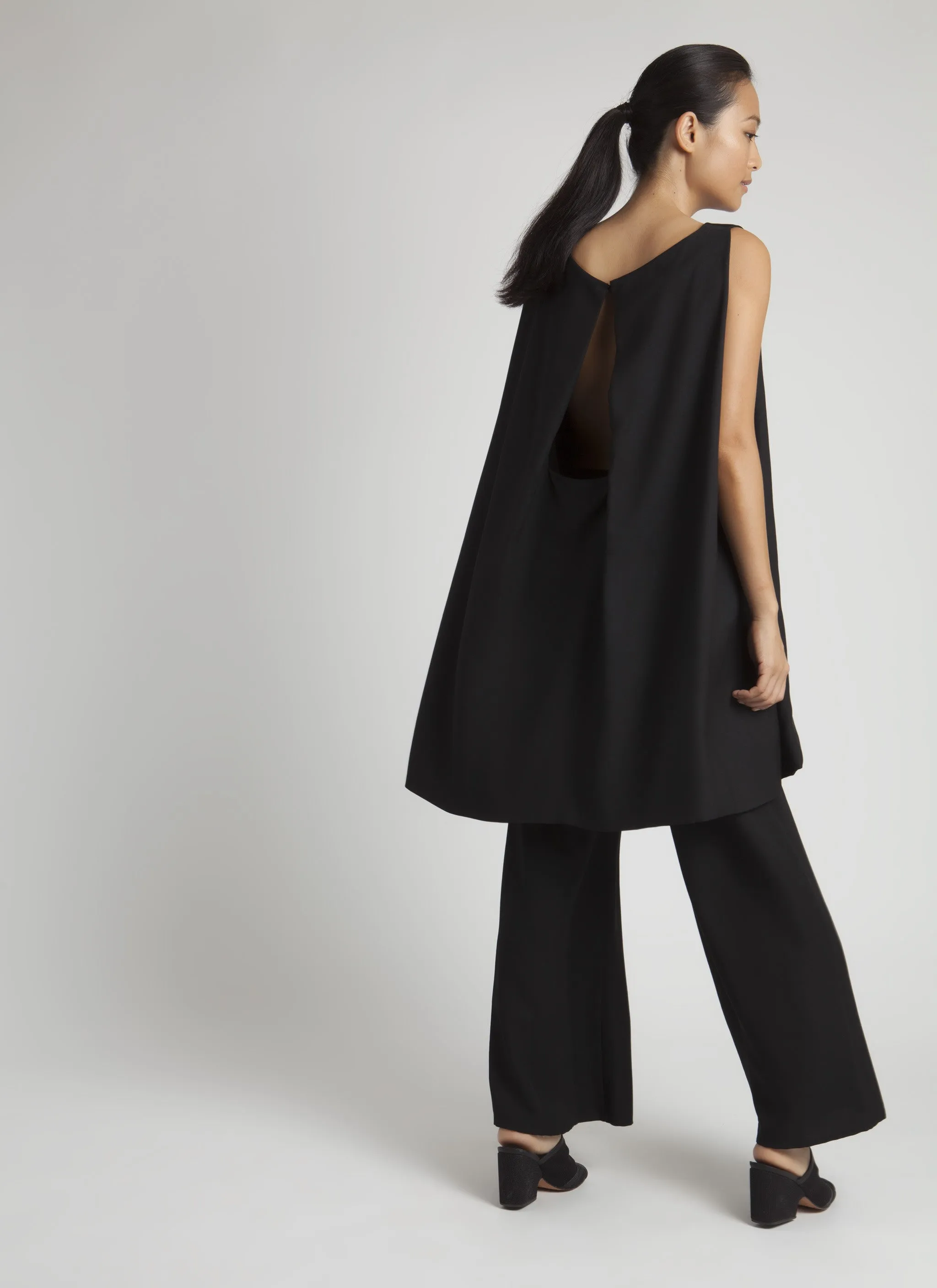 Song Tu Wide Leg Silk Pants - Black