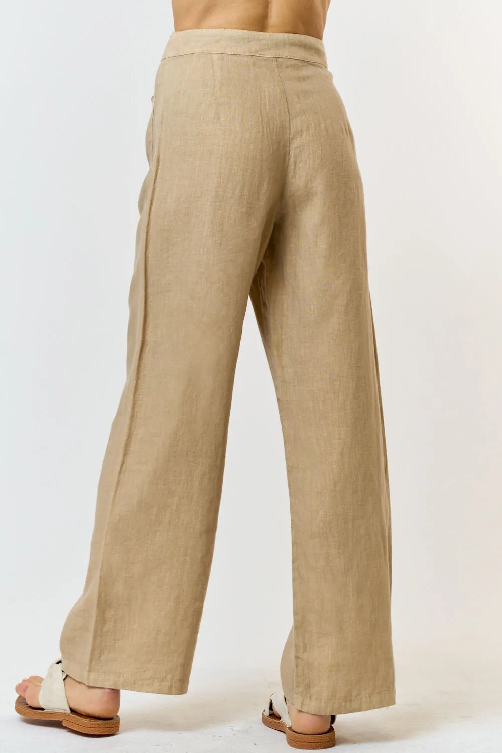 The Dasha Linen Patch Pocket Pants