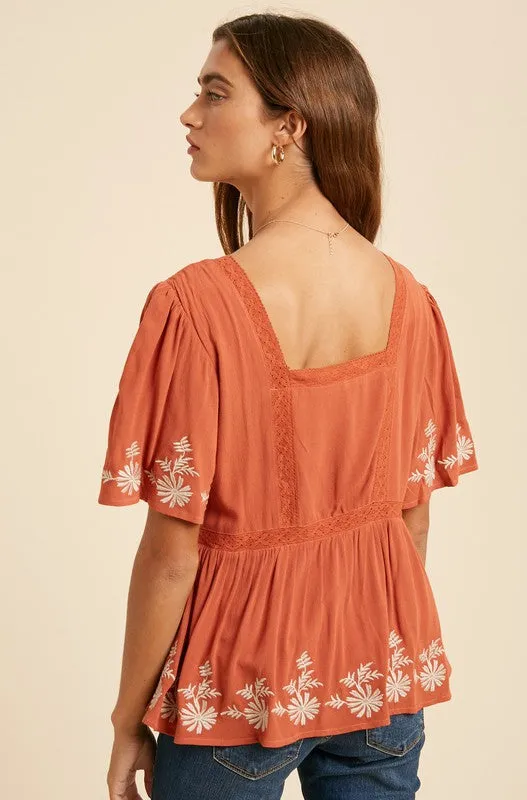 The Ophelia Embroidered Top
