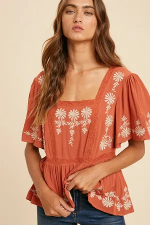The Ophelia Embroidered Top