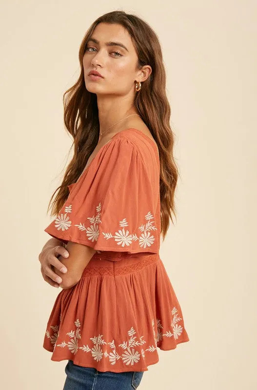 The Ophelia Embroidered Top