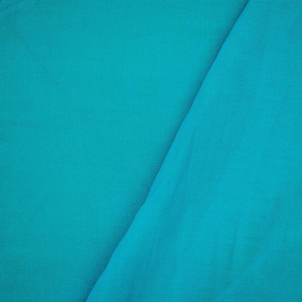 True Turquoise Rayon Solid Challis Woven Fabric