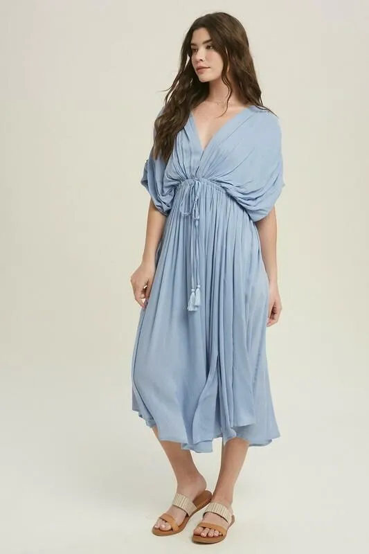 Truly Perfect Light Blue Midi Dress