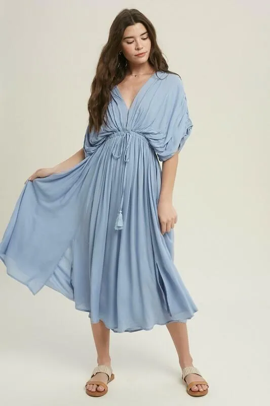 Truly Perfect Light Blue Midi Dress