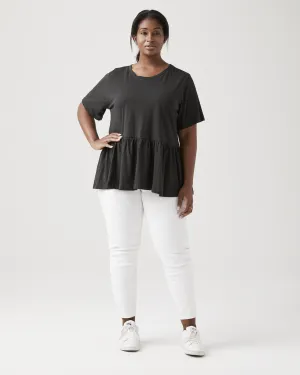 Turner Peplum Hem Tee | Black