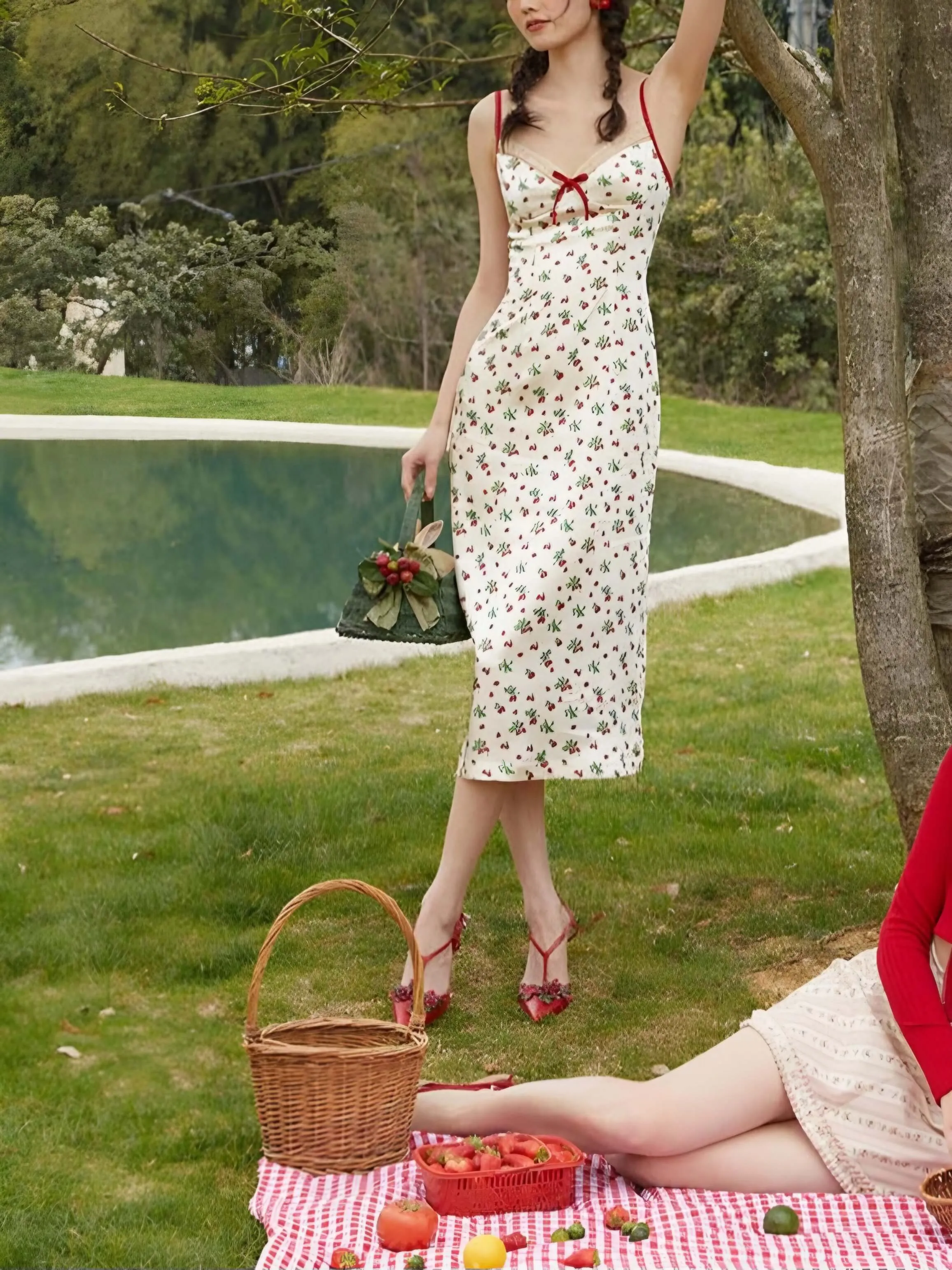 Wenkouban-Christmas Thanksgiving Gift New Year's Eve Dress party look inspos back to school dress  Strawberry Farm Dress