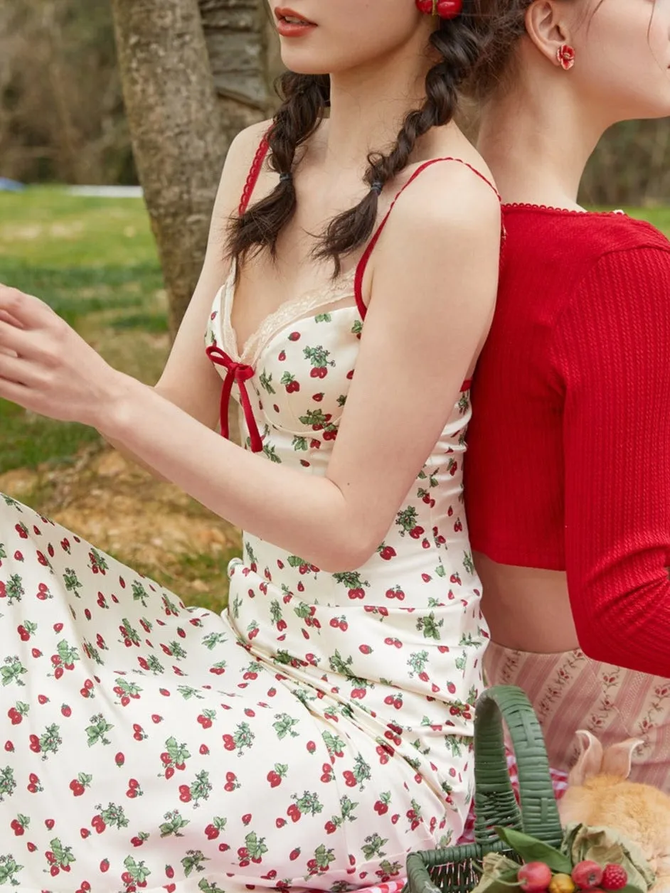Wenkouban-Christmas Thanksgiving Gift New Year's Eve Dress party look inspos back to school dress  Strawberry Farm Dress